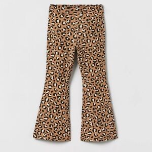 Zara Kids Leopard Print Flared Leggings